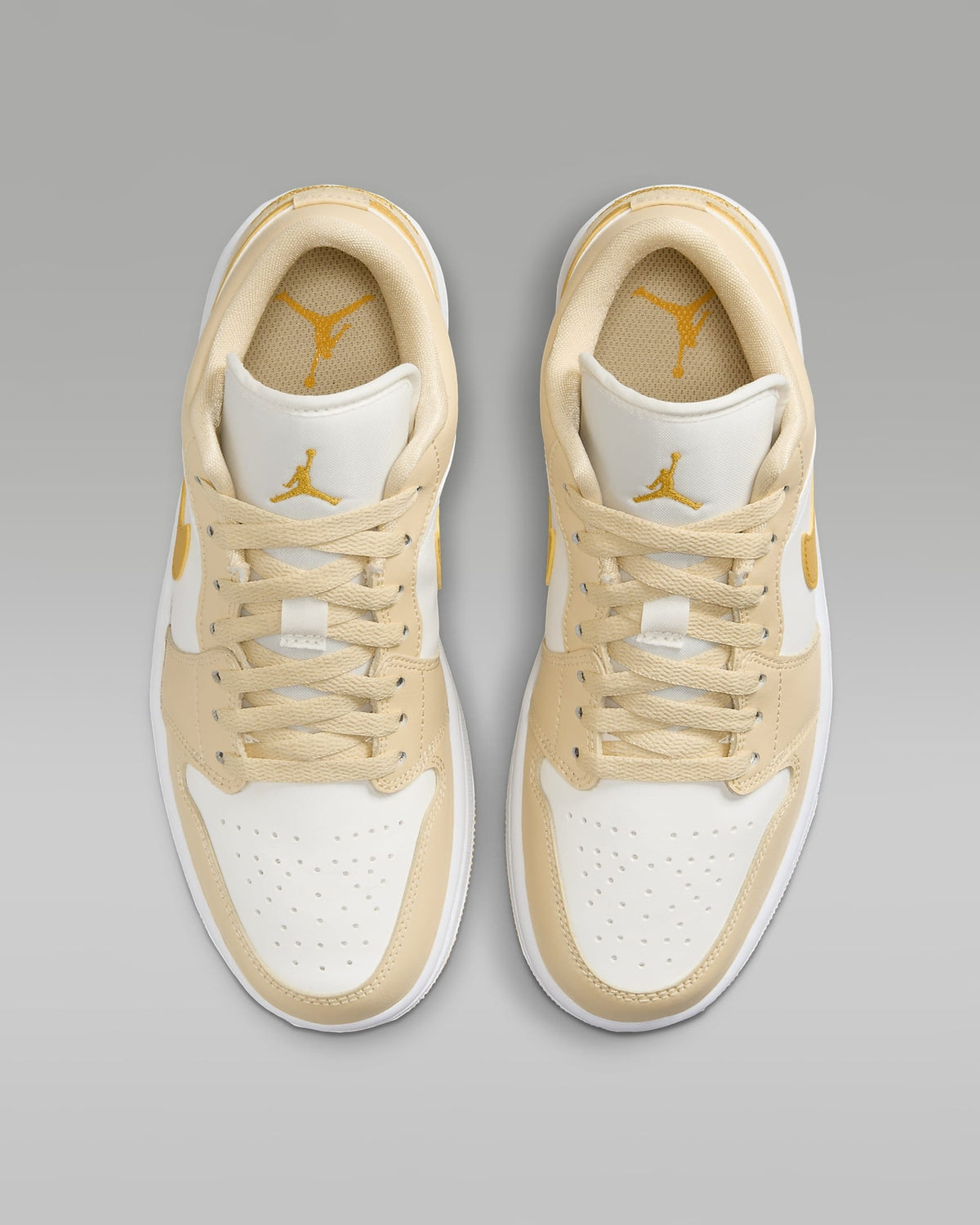 DC0774-170 Nike Air Jordan 1 Low Sail Pale Vanilla White Yellow Ocher (Women's)
