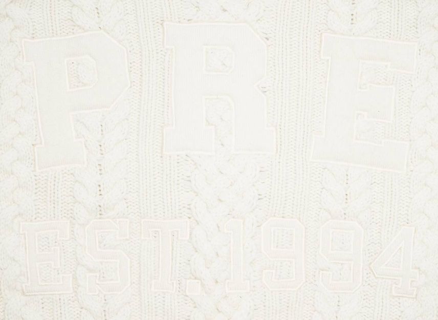 Supreme Applique Cable Knit Sweater Ivory