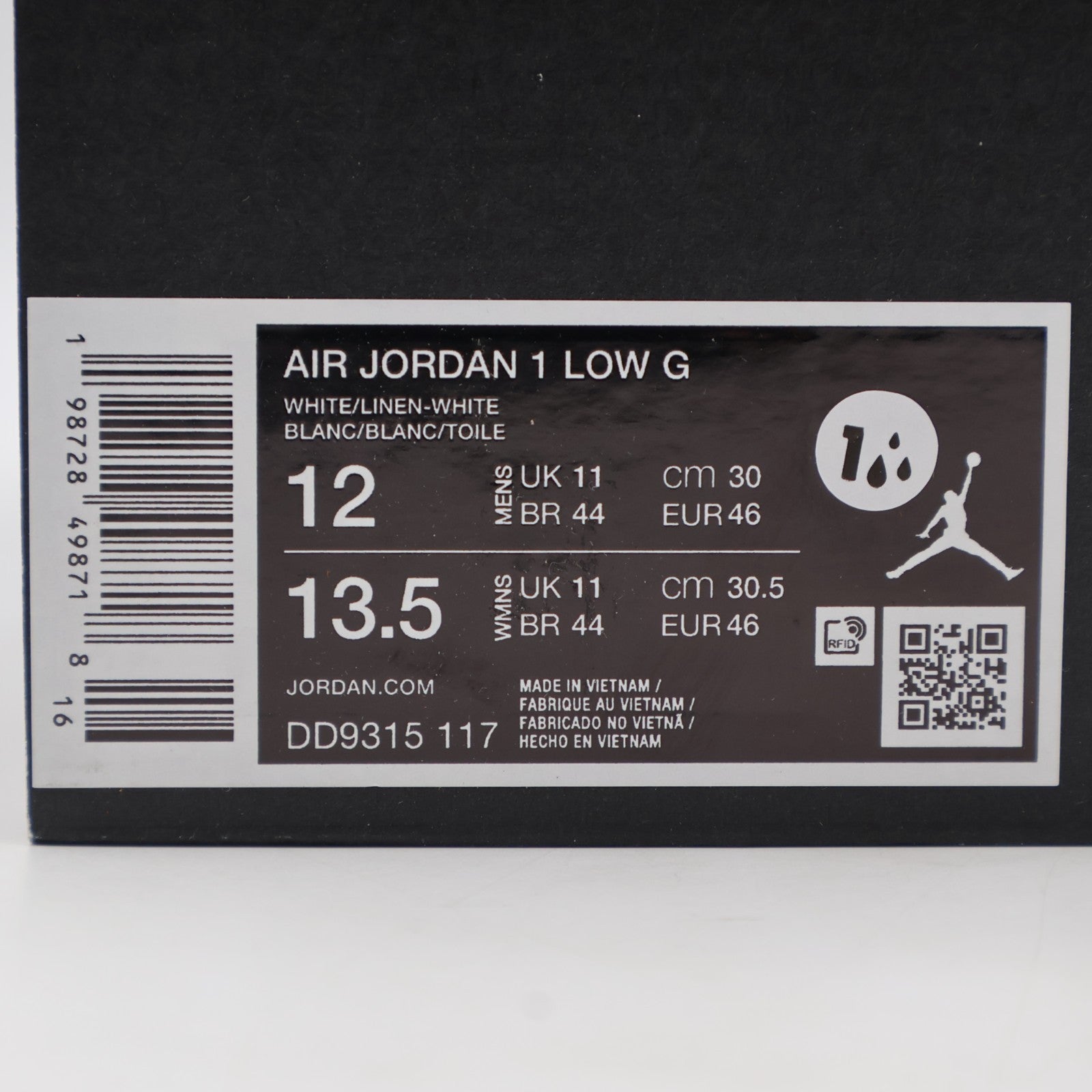 DD9315-117 Nike Air Jordan 1 Low Golf White Linen (Men's)