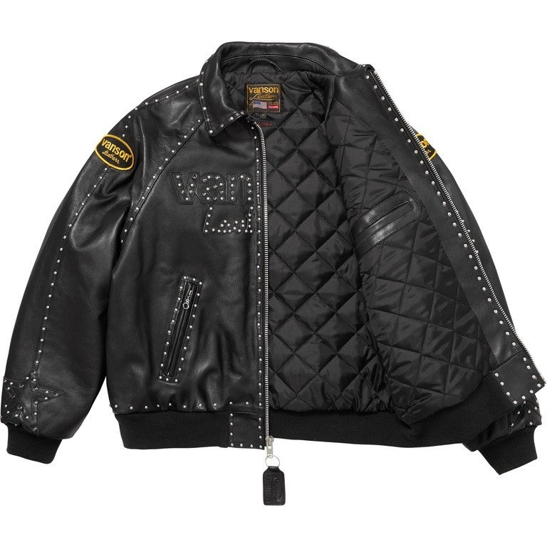 Supreme x B.B. Simon Vanson Leathers Jacket Black